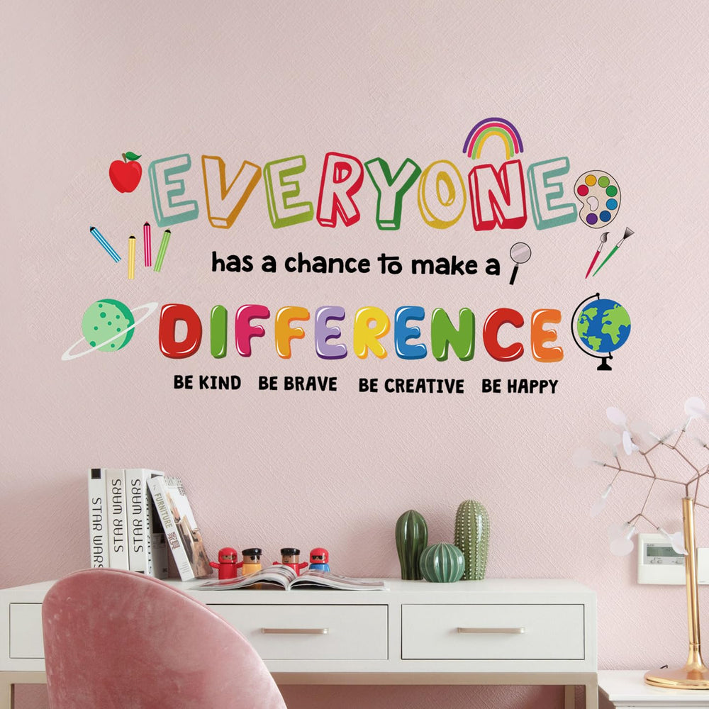 DTLIFEK drawing-board wall art creates a playful study focal point.