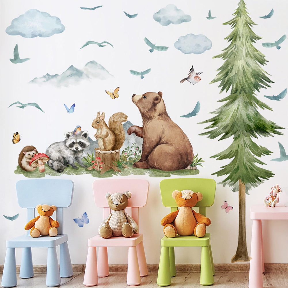 DTLIFEK forest wall mural ideal for baby rooms and learning corners.