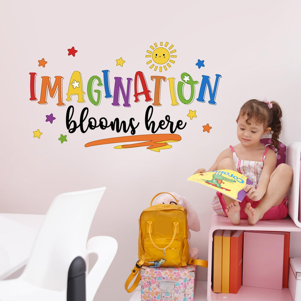 DTLIFEK kids bedroom wall decal set creates an inviting, imaginative space.