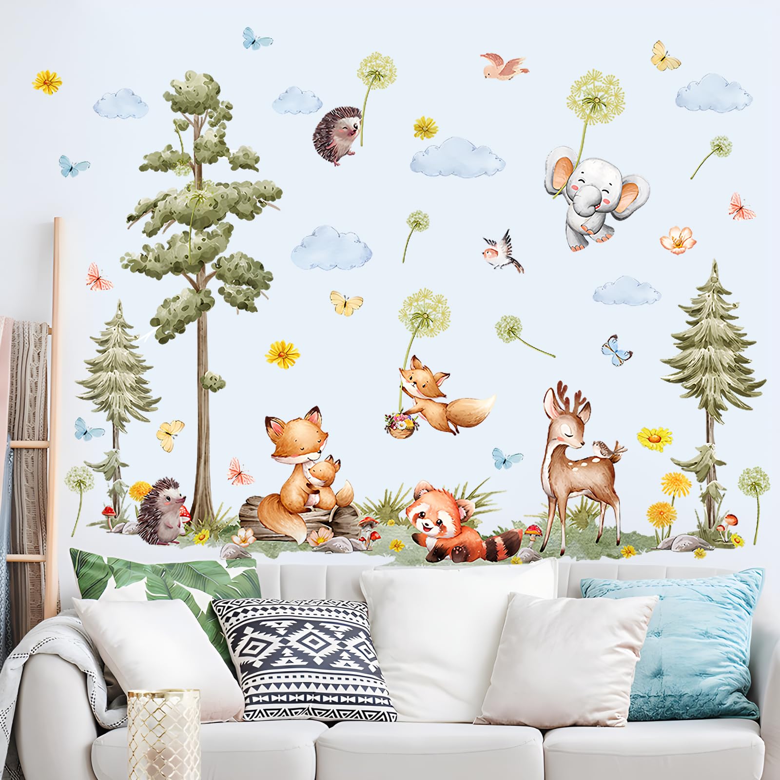 DTLIFEK decorative wall decals in two sheets for versatile layouts.