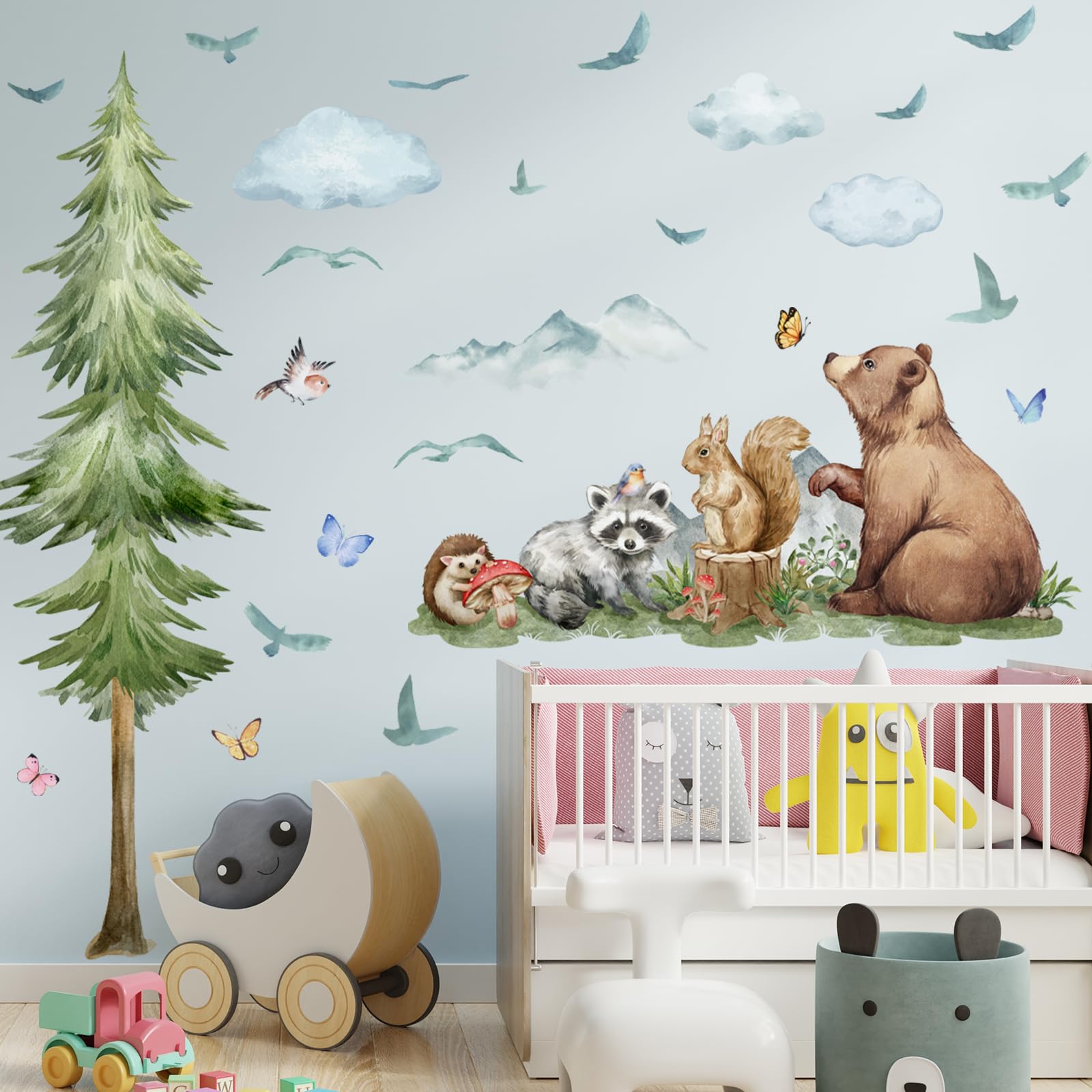DTLIFEK mountain tree wall decals bring a fresh, nature-inspired vibe to spaces.