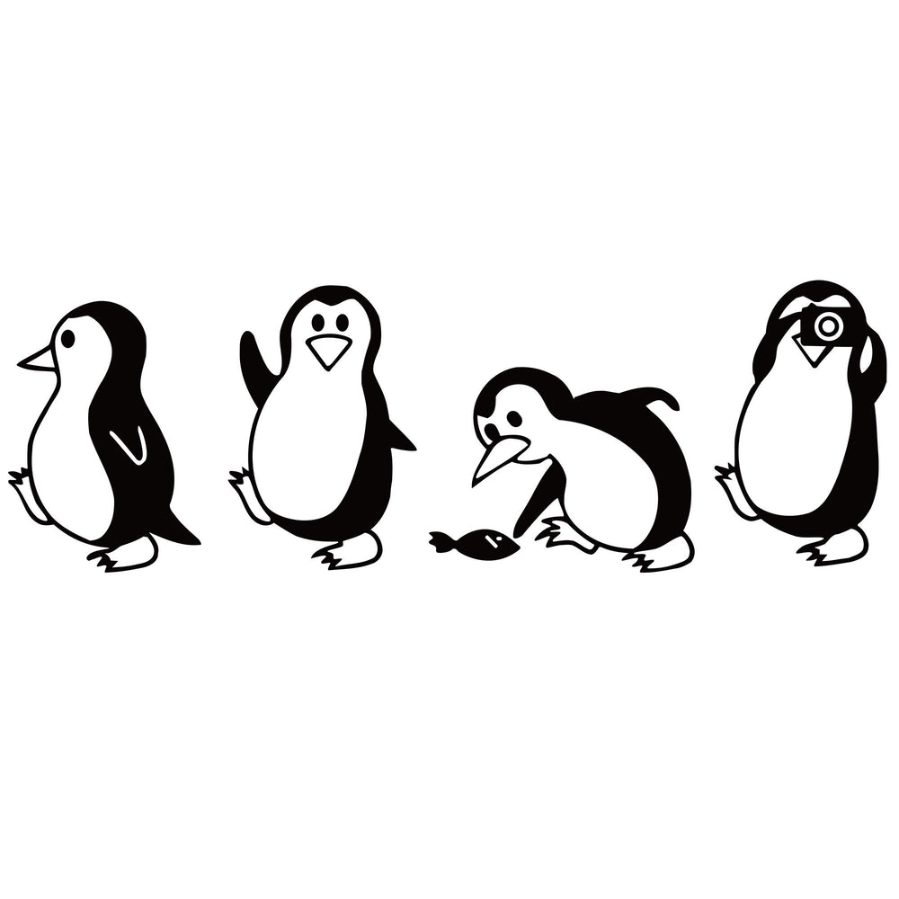 DTLIFEK four penguin characters add playfulness to walls