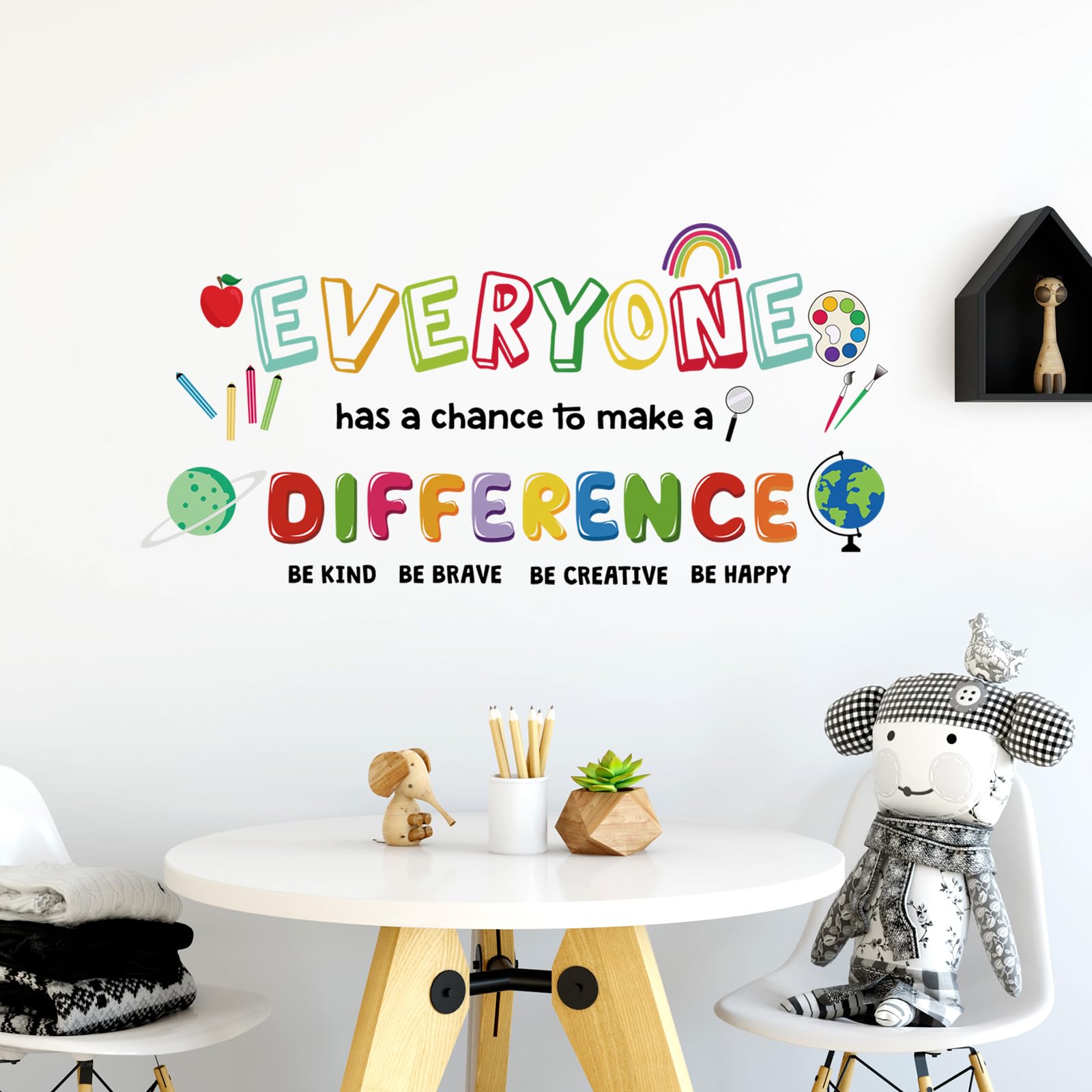 DTLIFEK removable wallpaper is easy to reposition on smooth surfaces.