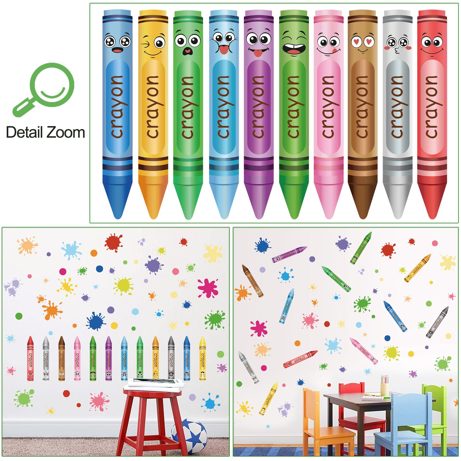 DTLIFEK decals on smooth surfaces like tiles and doors for easy setup