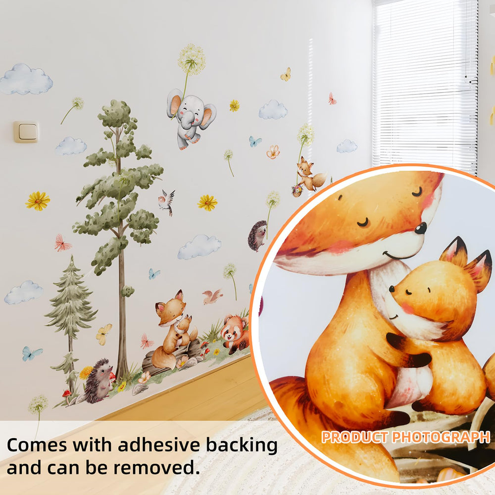 DTLIFEK watercolor floral wall decal with dandelions for garden-inspired walls.