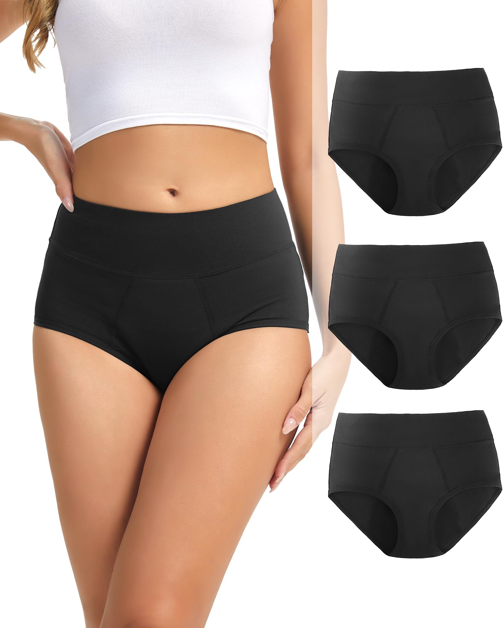 Dtuomo incontinence underwear front view with full coverage for leak protection