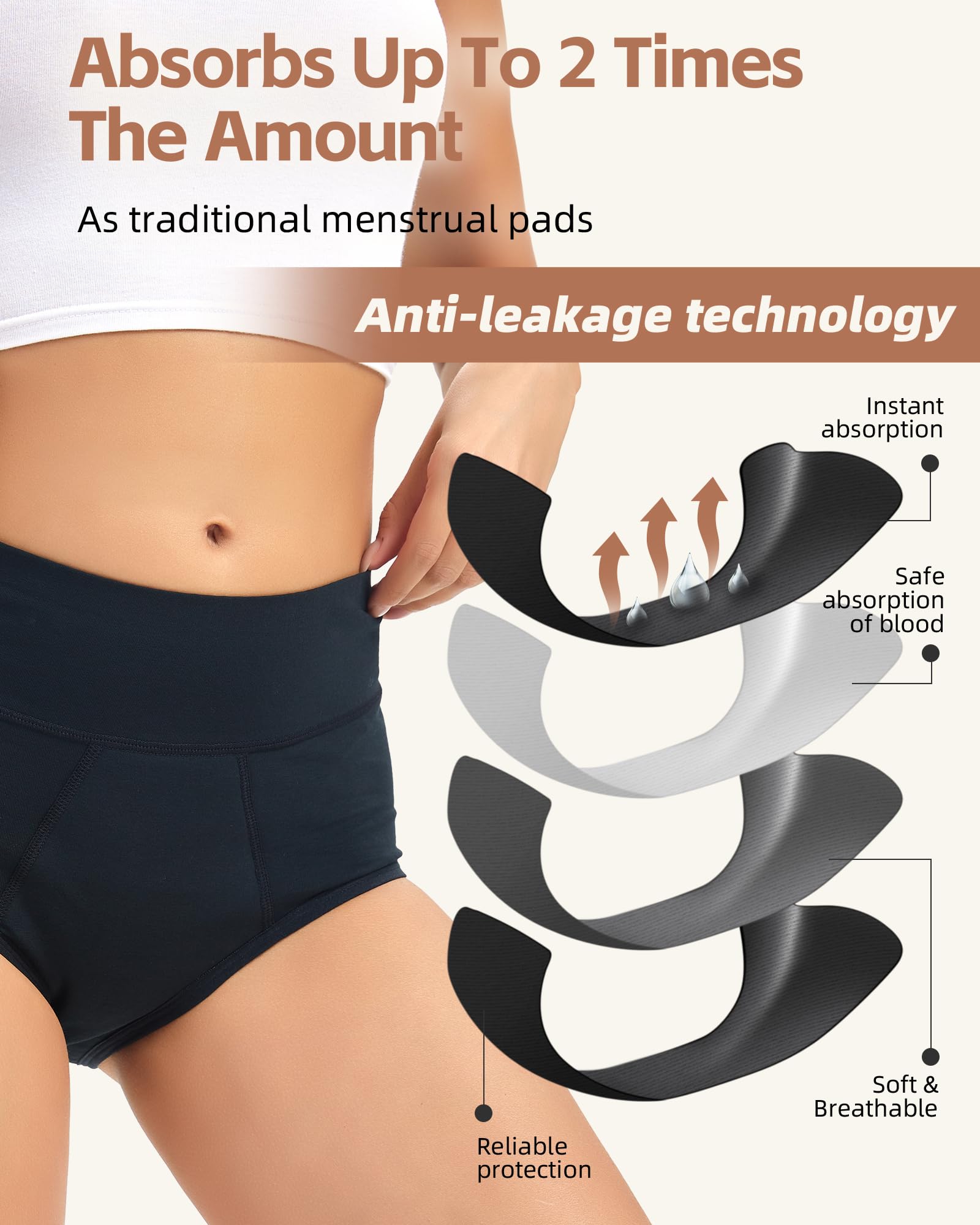 Dtuomo model wearing underwear during yoga or sports for secure protection.