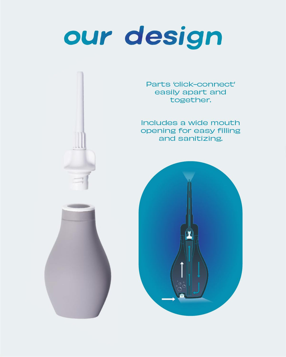 Du silicone anal enema kit with 6oz capacity for comfortable cleansing sessions.