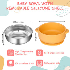 Dualshine 304 stainless steel bowl offers durability and simple cleaning