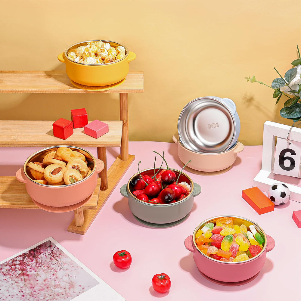 Dualshine bowls suitable for milk, puree, cereal, and ice cream for babies