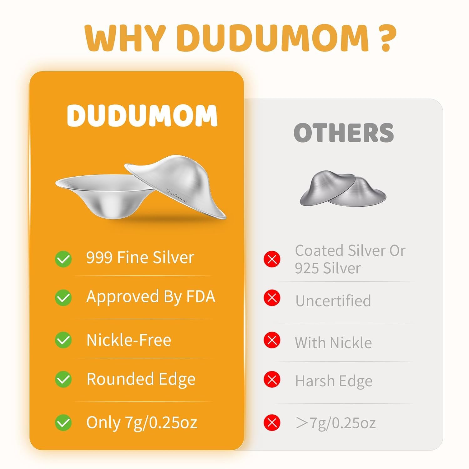 Dudumom ergonomic-silver-shield fits securely without bulk.