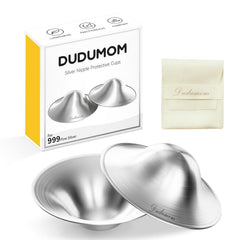 Dudumom original-silver-nursing-cup provides gentle relief during breastfeeding sessions.