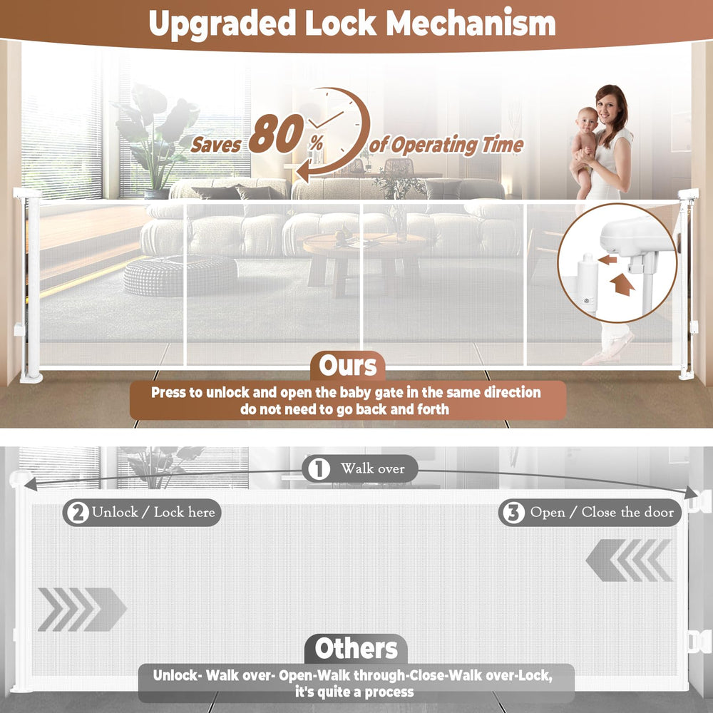 Dueelala dual locking mechanism offers quick, one-handed operation.