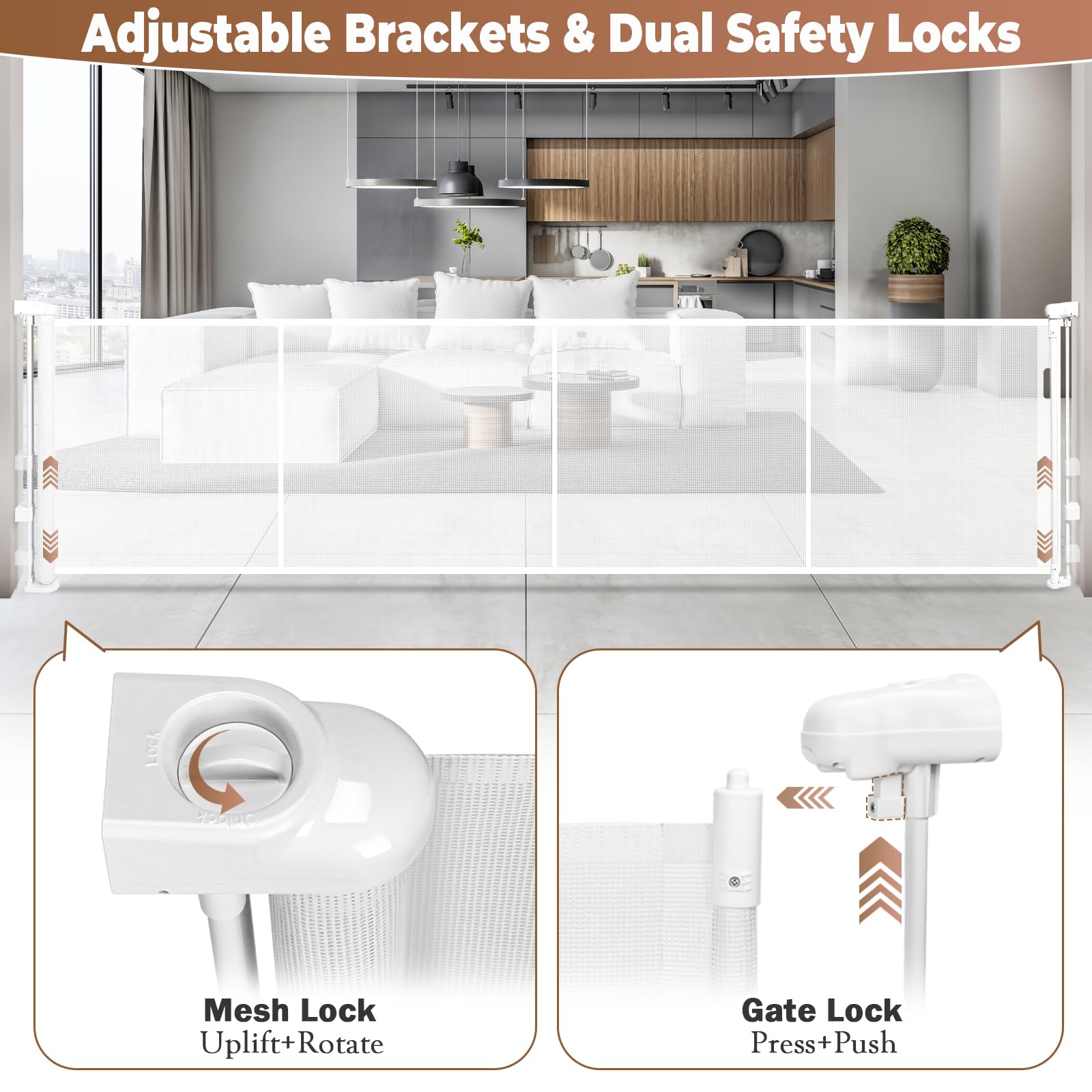 Dueelala mesh with reinforced rods resists sagging and wear.