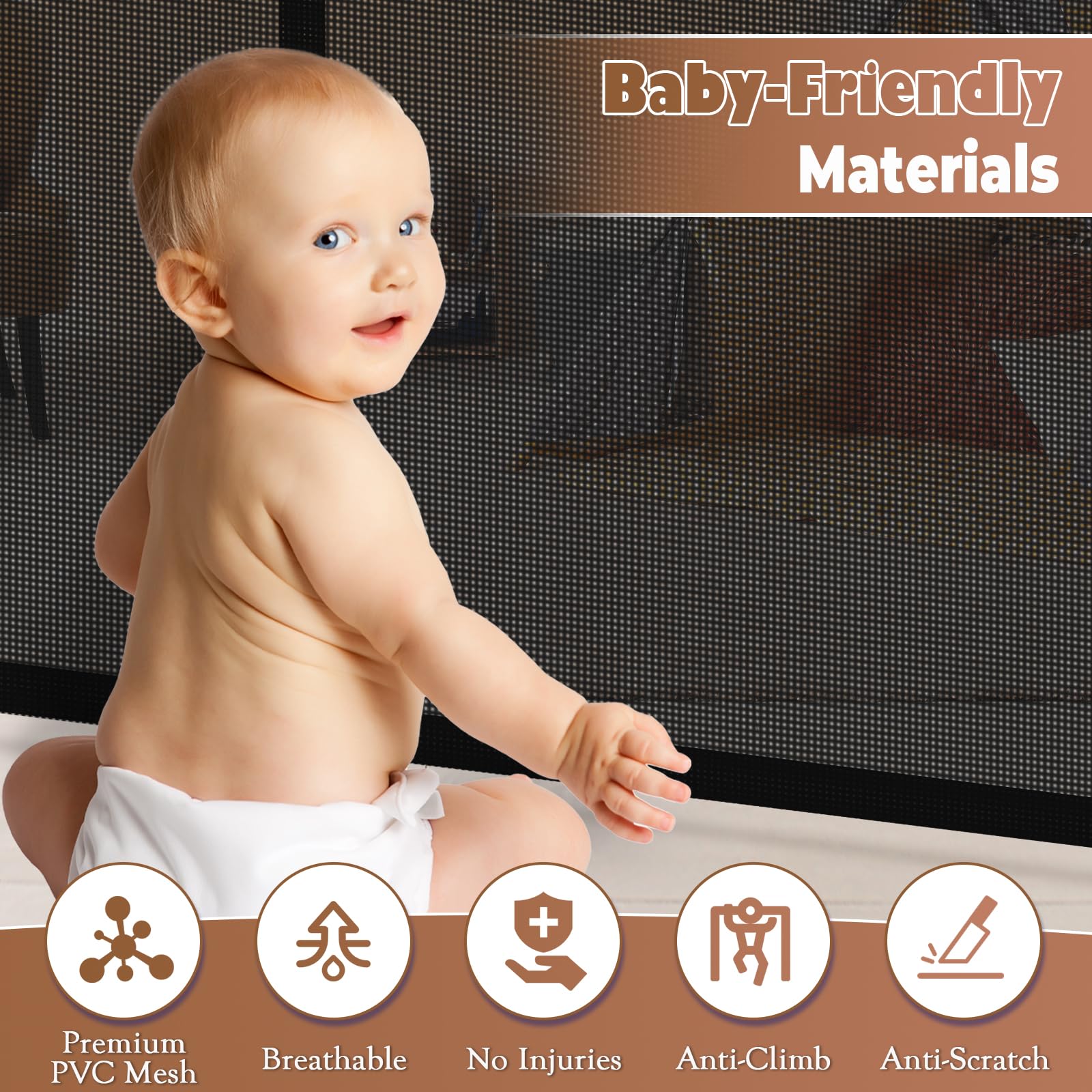 Dueelala scratch-resistant mesh withstands pets and frequent use
