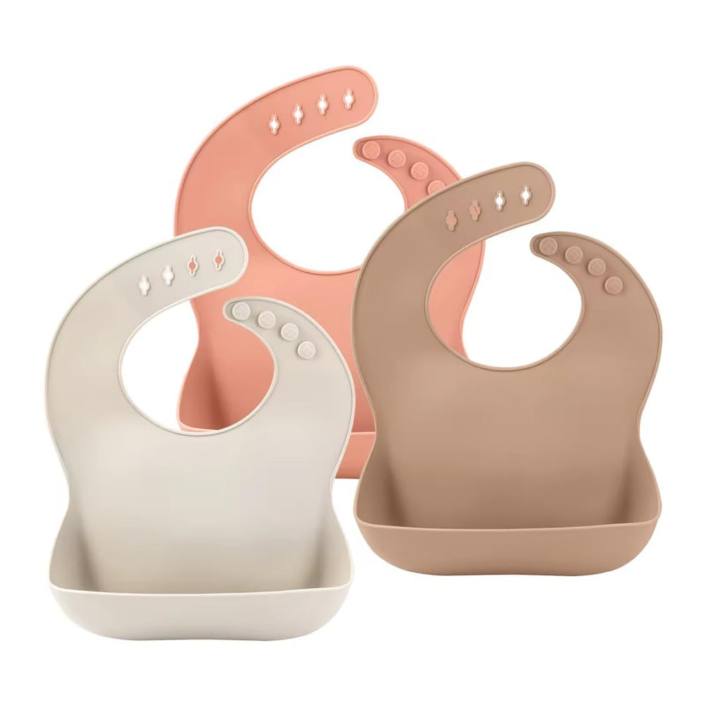 DuHaa silicone baby bib with deep catcher keeps mess off clothes