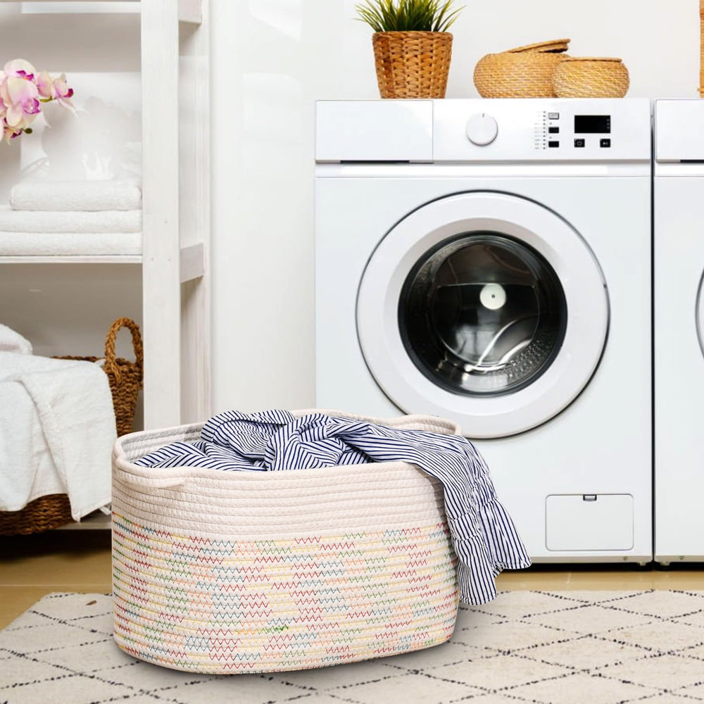 DUHEL two-handles basket enabling easy transport around home