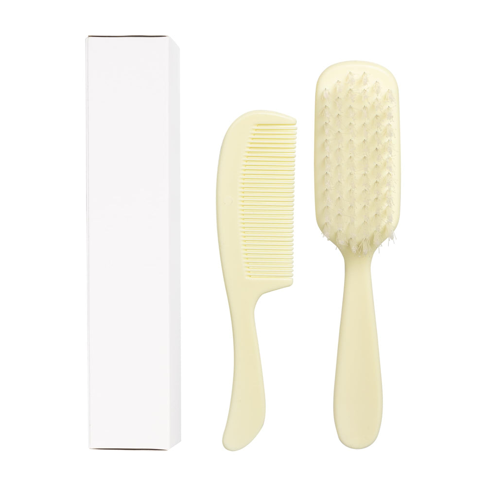 Dukal PCB2 DawnMist ivory baby comb close-up with smooth edges for newborn grooming