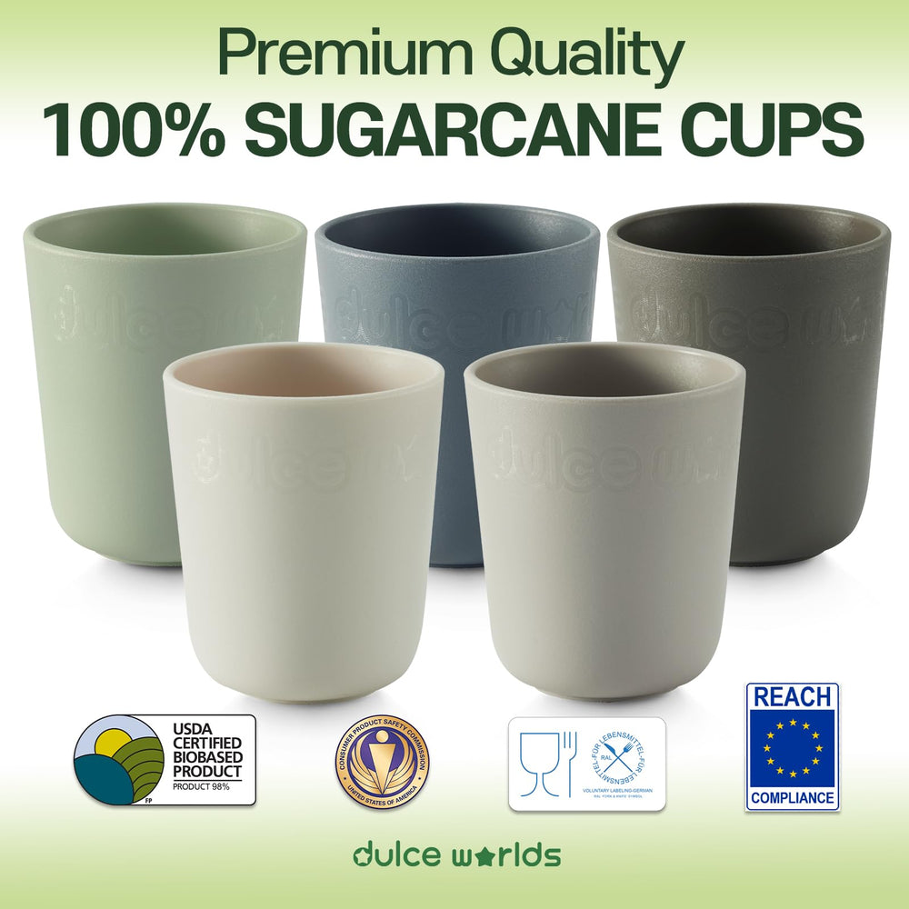 Dulce Worlds Sugarcane Kids Cup 10oz undergoing dishwasher cleaning for easy care.