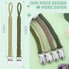 Duludulu pacifier clip showcases handmade braided design for durability