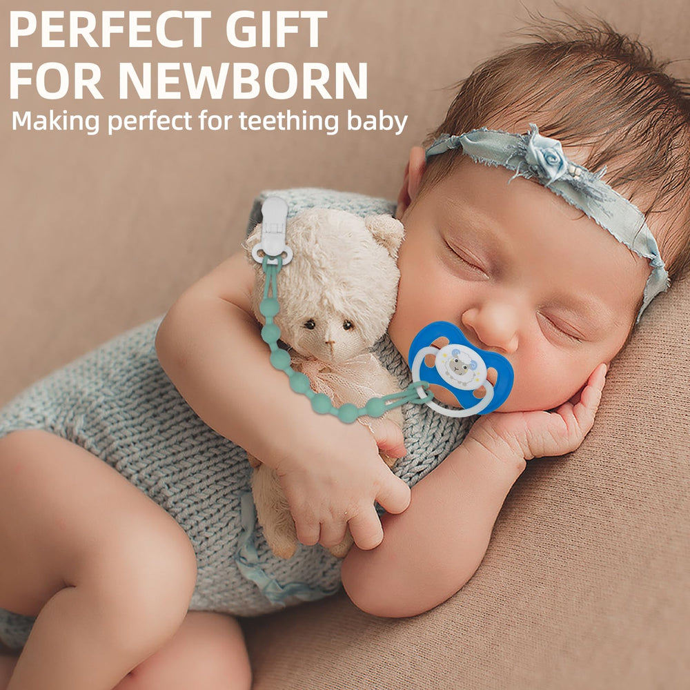 Colorful Duludulu clips support visual interest for babies.