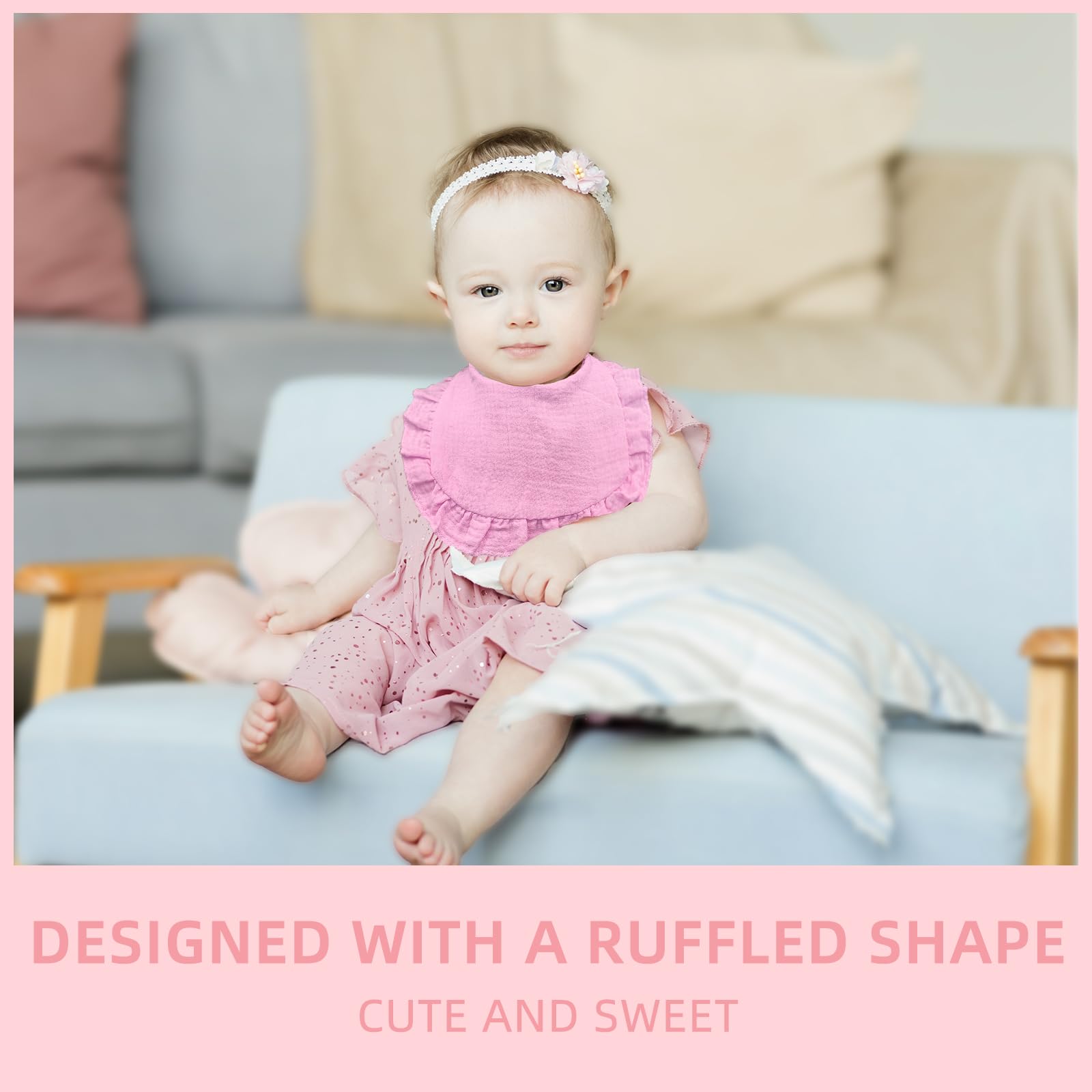 duludulu muslin bib doubles as burp cloth and wipe cloth.