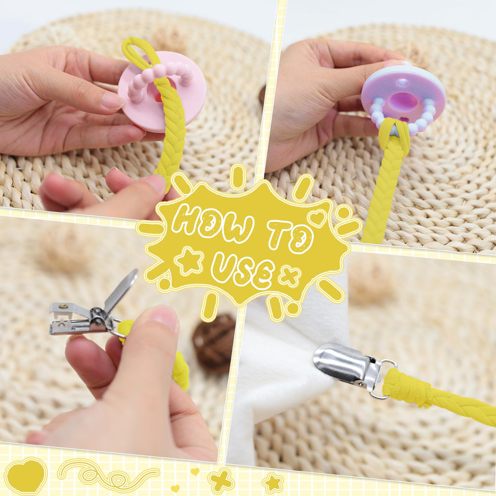 duludulu universal-fit pacifier clip diagram fits most styles