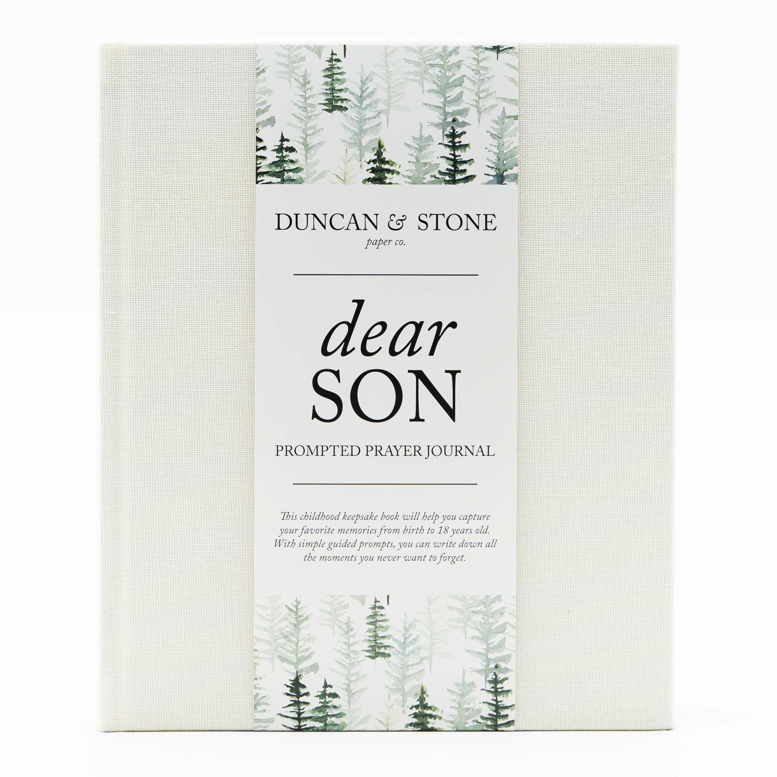 Duncan & Stone Baby Memory Book cover in cream for milestone memories