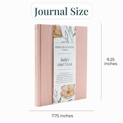 Duncan & Stone Baby First Year Book inside layout organizes memories clearly for easy journaling