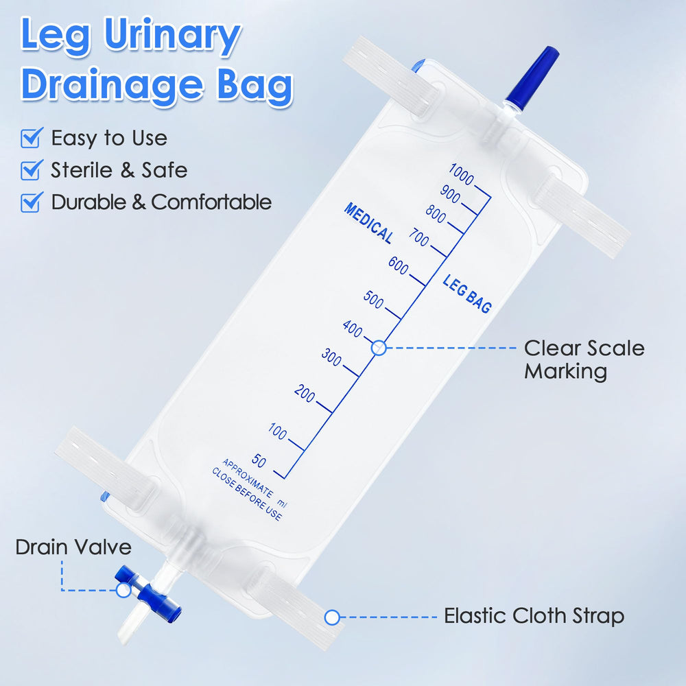Dunkive leg bag with soft cloth straps for skin-friendly support
