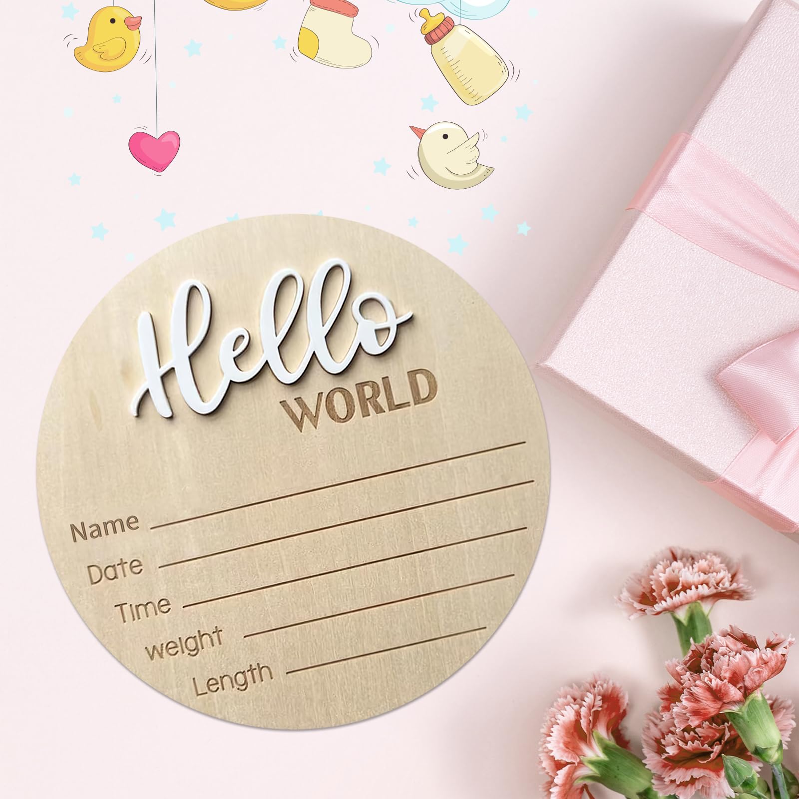 duojinsanxi baby announcement sign baby room decor adding warm nursery charm