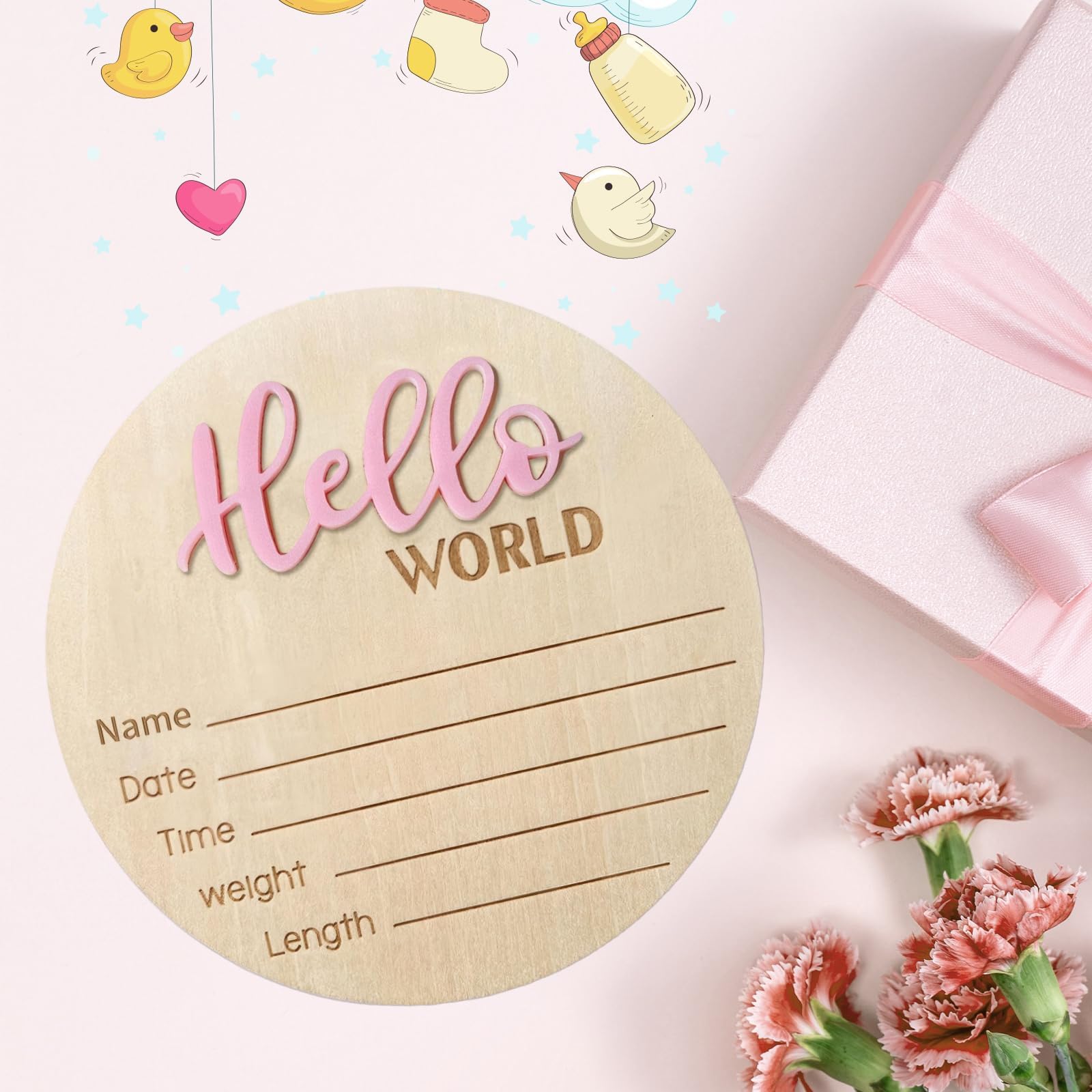 DUOJINSANXI keepsake sign ideal as a newborn photoshoot prop and wall accent.