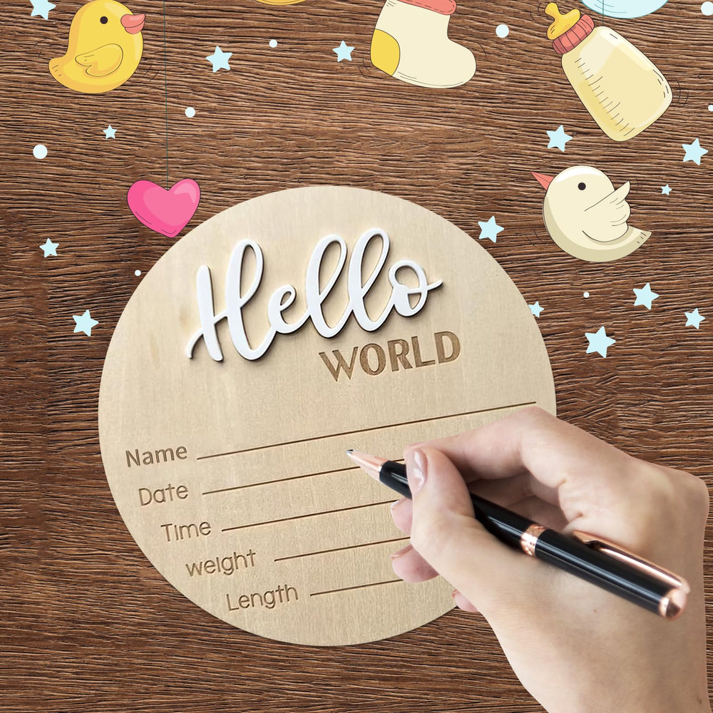 duojinsanxi baby announcement sign newborn pictures prop ideal for photo sessions