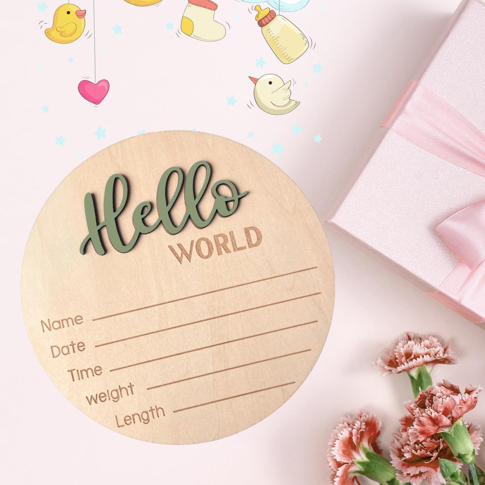 DUOJINSANXI Baby Room Decor Sign in forest green adds warm nursery charm.