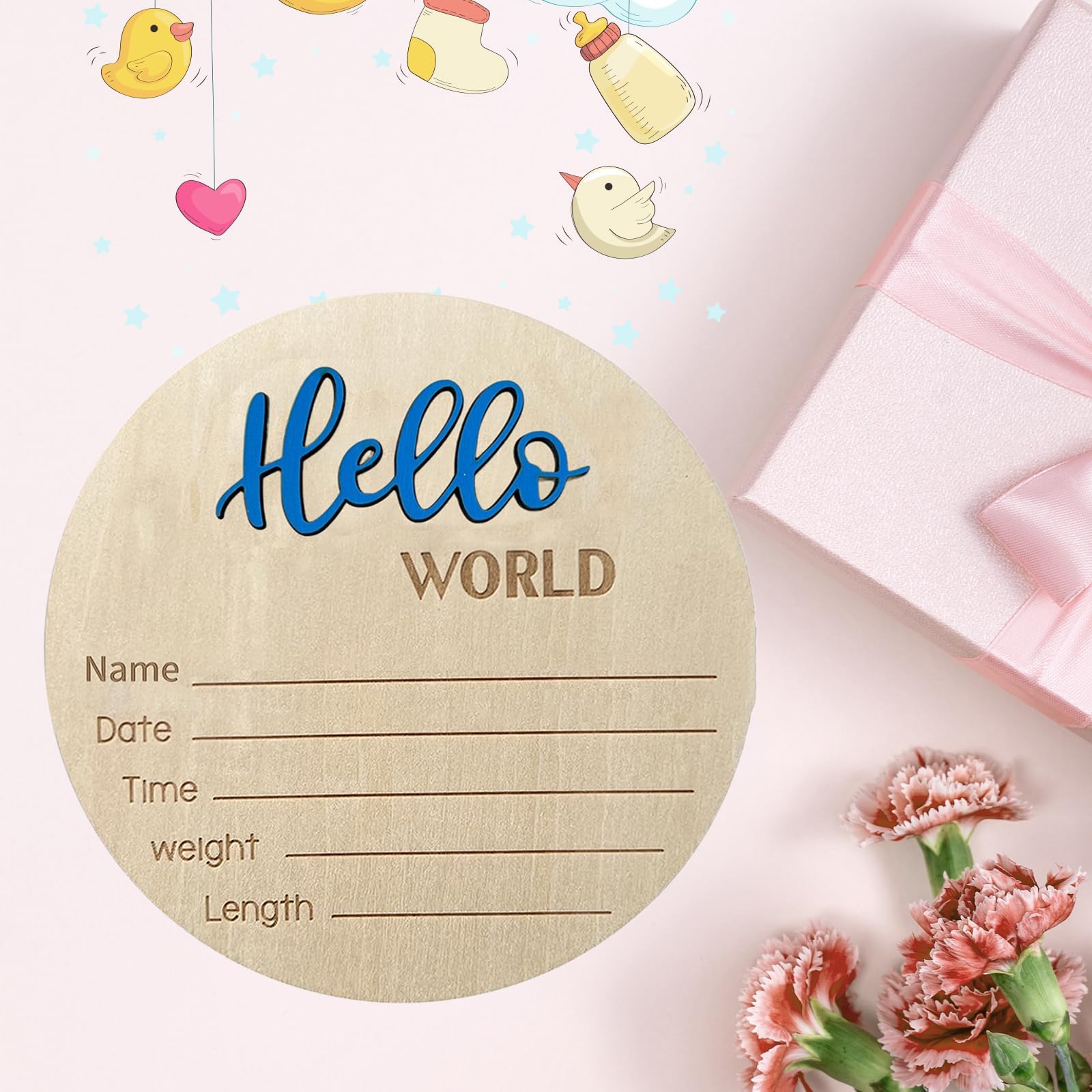 DUOJINSANXI baby shower prop sign adds sweet room decor