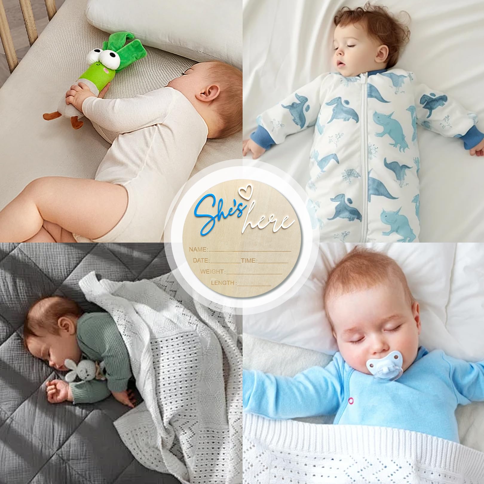DUOJINSANXI Keepsake baby gift sign for family memories and decor.