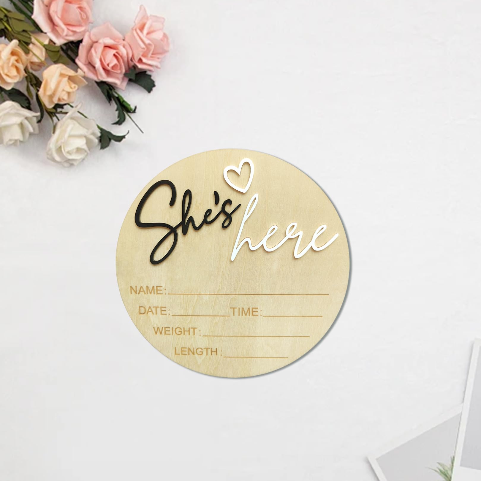 DUOJINSANXI hospital nursery wall decor sign for baby arrival celebration.