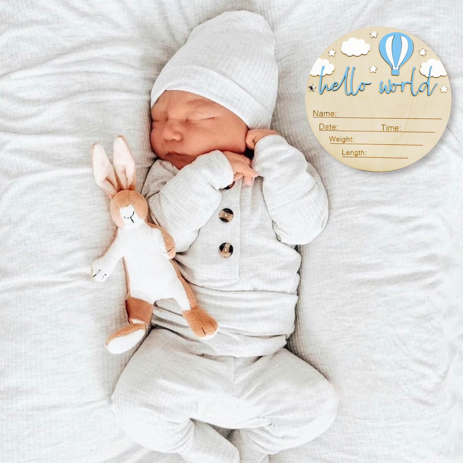 DUOJINSANXI blue nursery sign adds cheerful decor for newborns