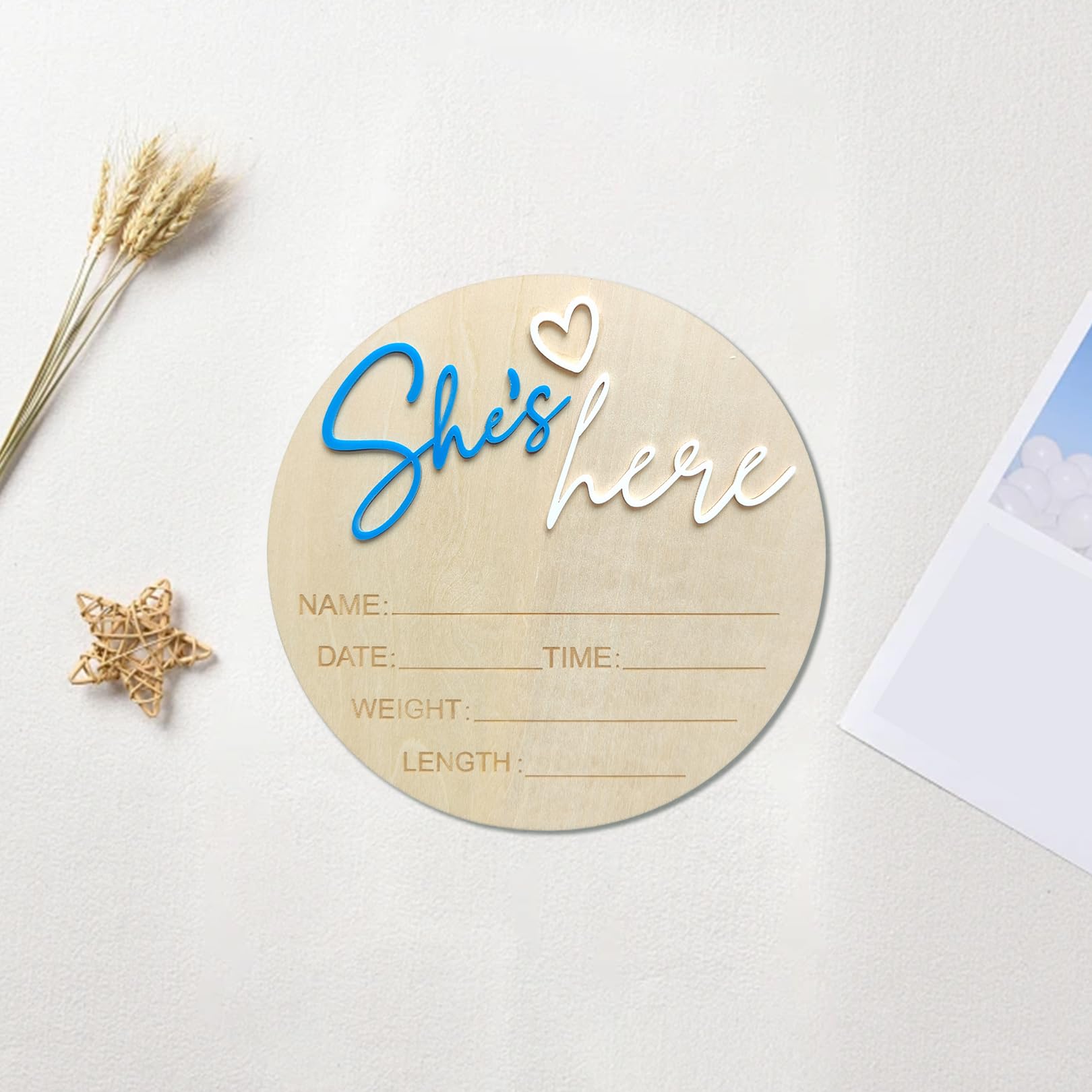 DUOJINSANXI Newborn Photo Prop Sign helps create memorable birth announcements.