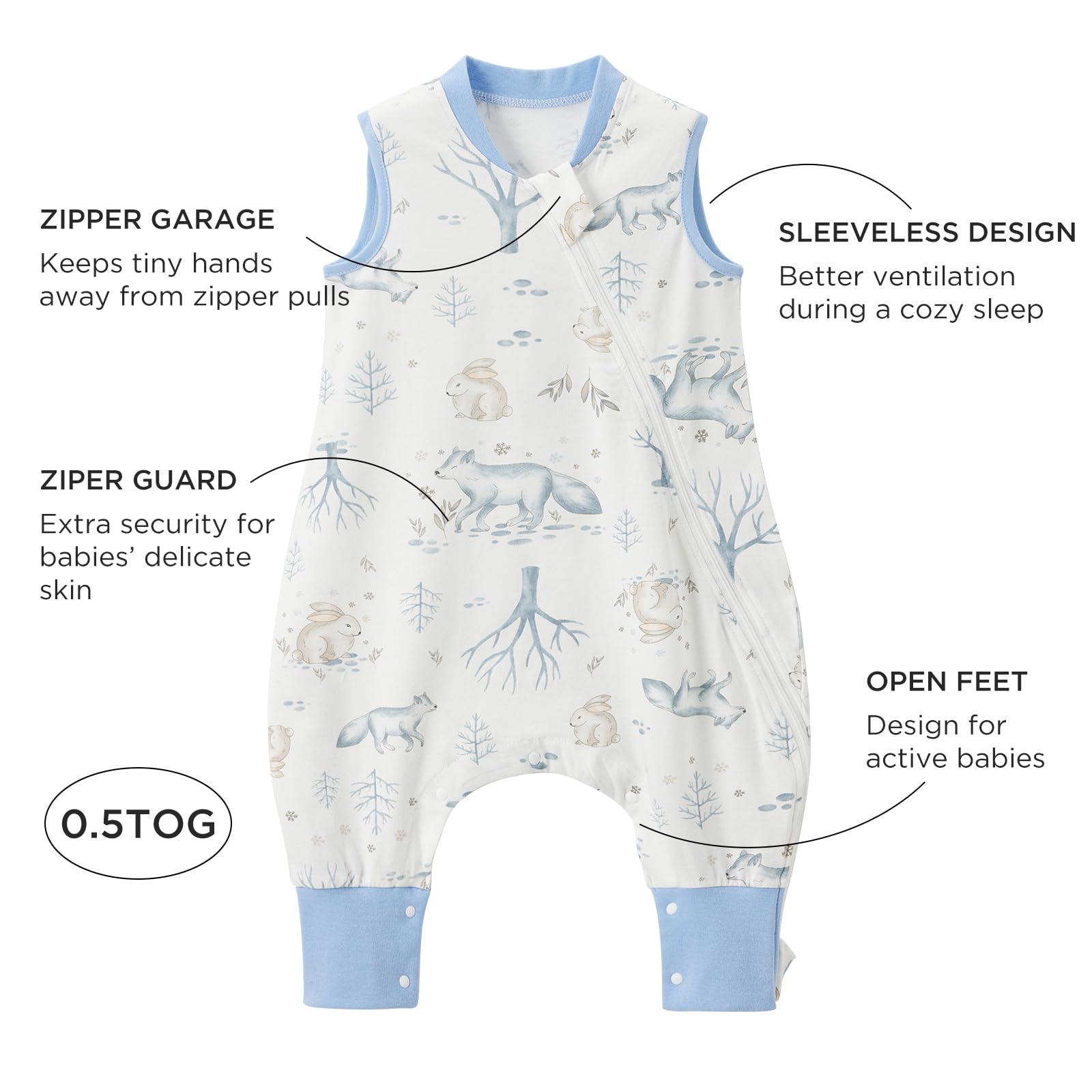 Duomiaomiao 100% cotton sleep sack for soft, breathable comfort