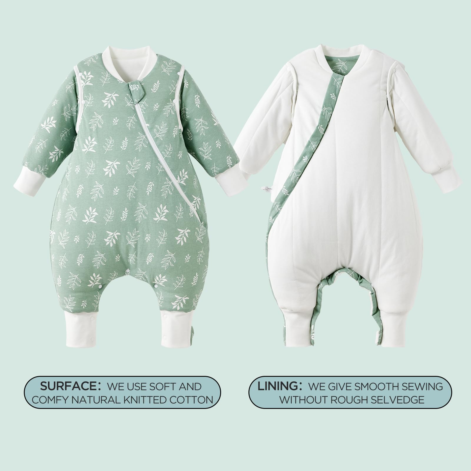 Duomiaomiao sleepsack worn by child demonstrates warmth and freedom of movement