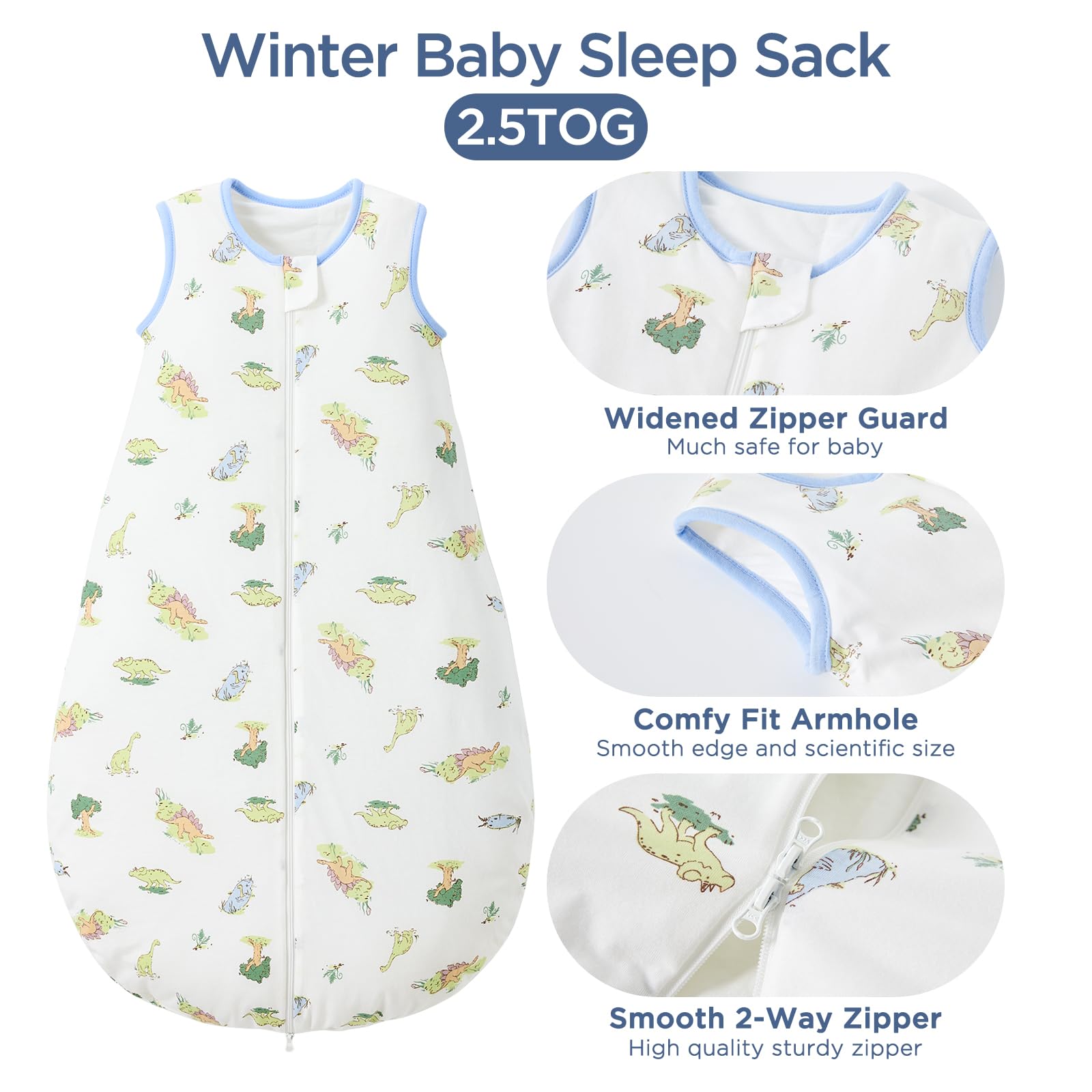 Duomiaomiao sleep sack in crib with roomy design supports baby movement.