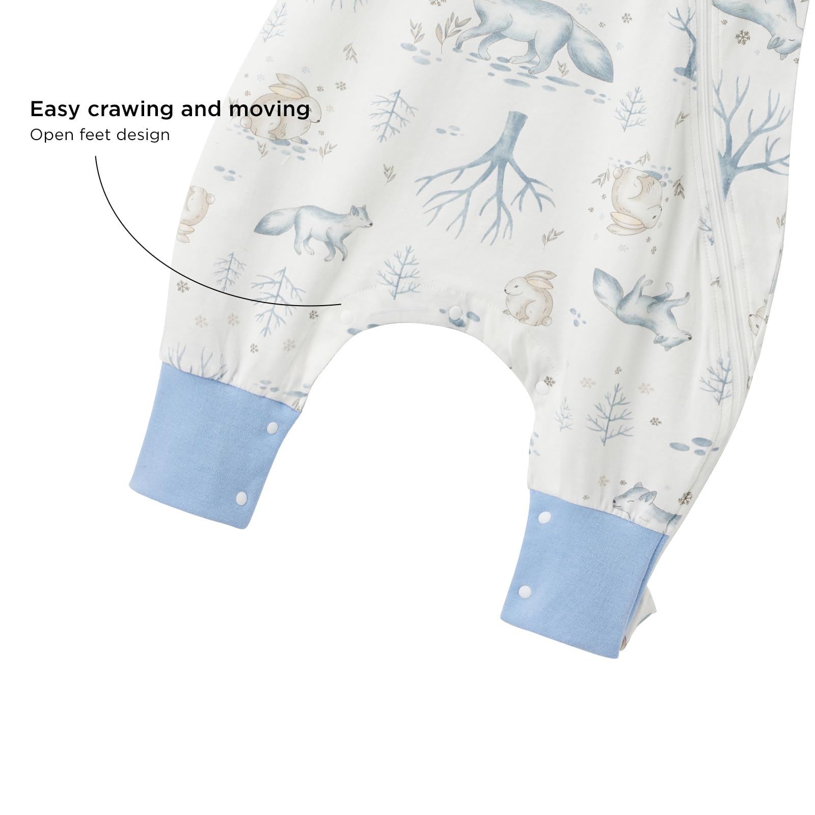 Duomiaomiao footed sleep bag supports active toddlers during bedtime and play