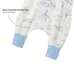 Duomiaomiao footed sleep bag supports active toddlers during bedtime and play