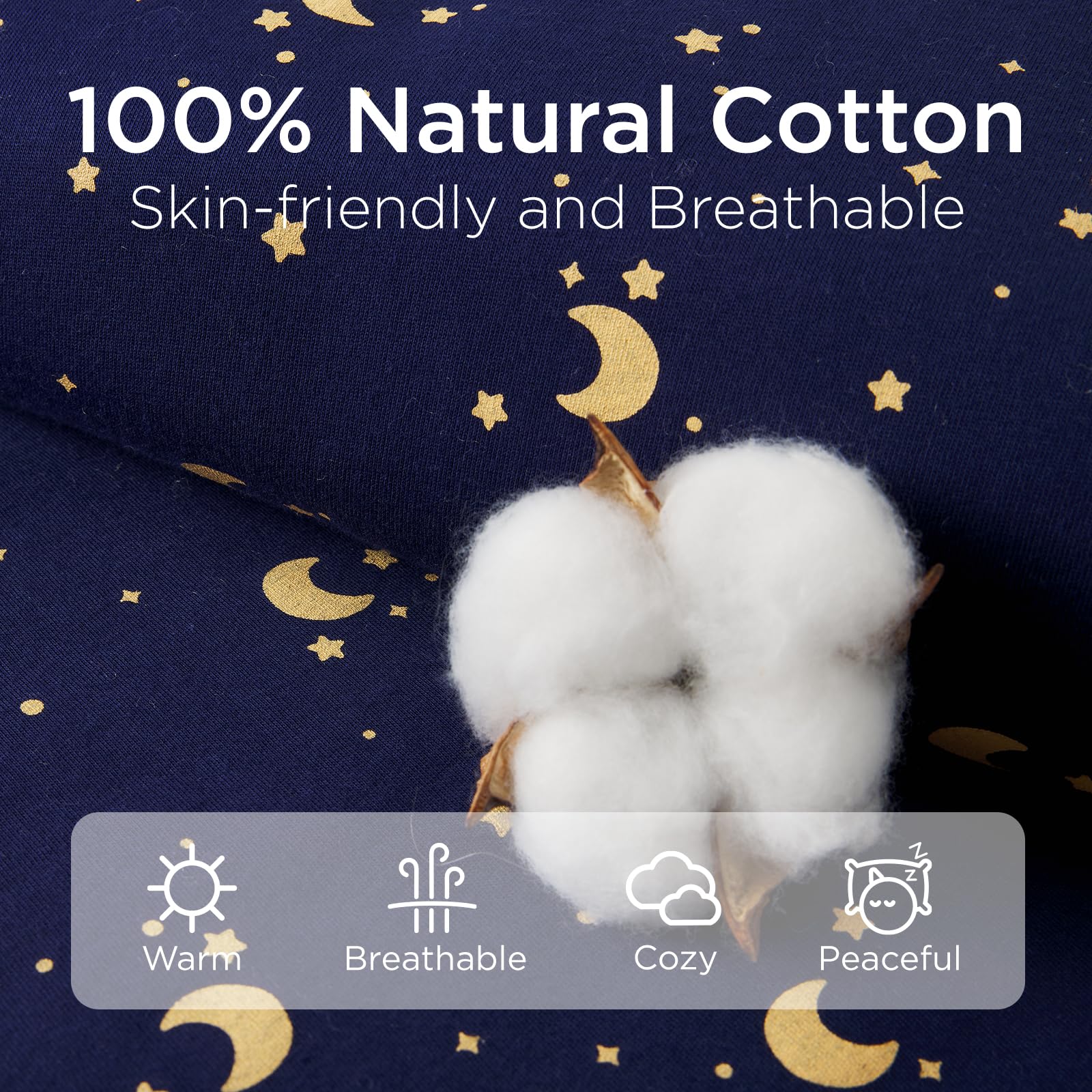 Duomiaomiao outer and inner 100-percent combed cotton fabric feels gentle.