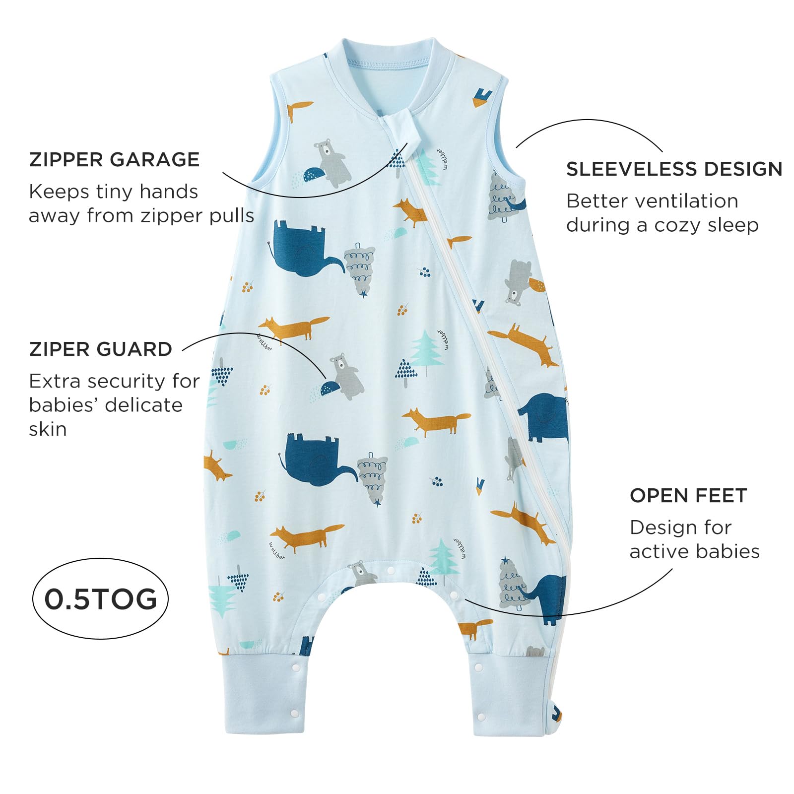 Duomiaomiao safety-certified sleep bag replaces loose blankets for safety.