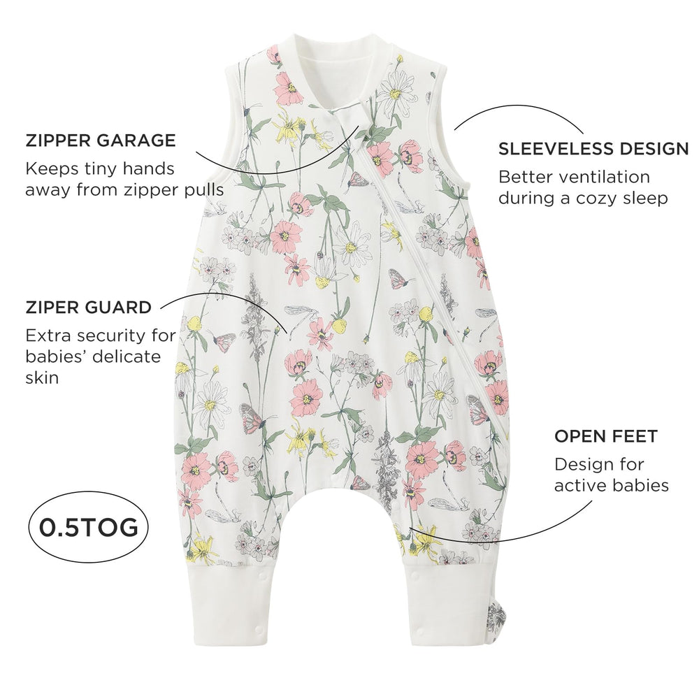 Duomiaomiao sleep bag footed design supports active toddlers safely.