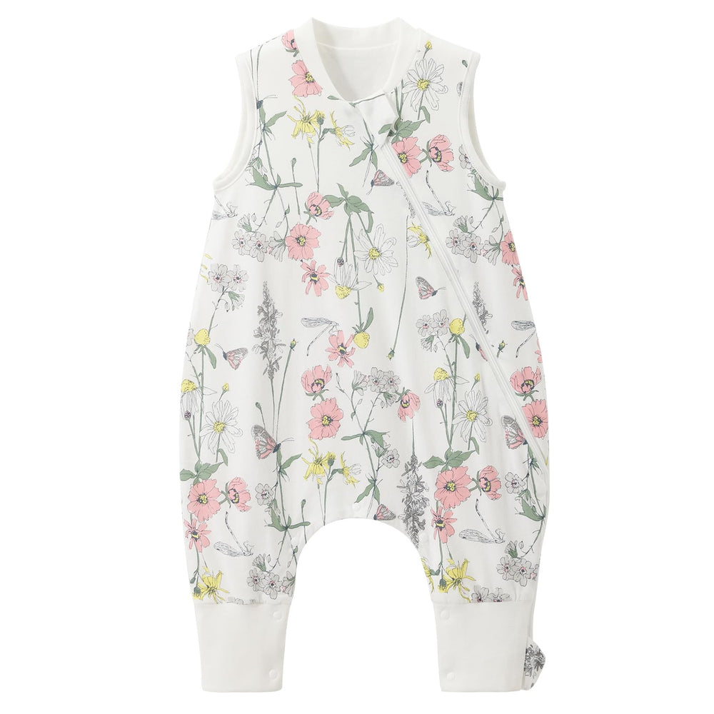 Duomiaomiao sleep bag on toddler bed, breathable cotton keeps night comfort.