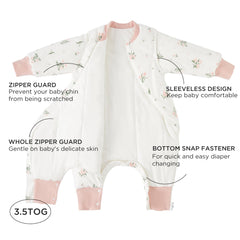 Duomiaomiao toddler sleep sack provides 3-5tog warmth for cool nights