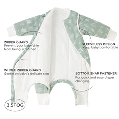 Duomiaomiao toddler sleep sack with feet keeps little movers warm all night.